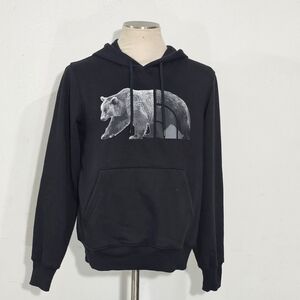 The North Face Black Hoodie Bear Graphic Pullover Sweatshirt Size Small